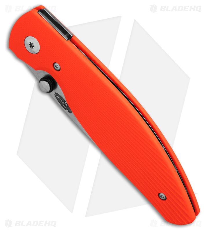 TRM Knives Atom Liner Lock Knife Hunter Orange Sunburst G-10 (3.5" SW)