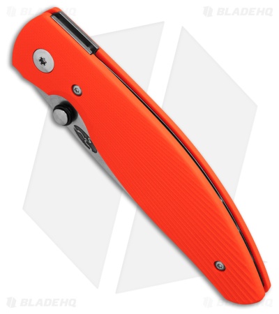 TRM Knives Atom Liner Lock Knife Hunter Orange Sunburst G-10 (3.5" SW)