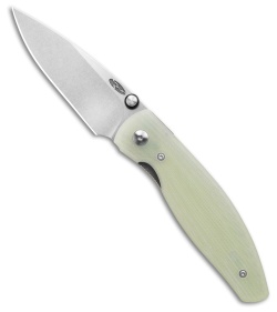 TRM Knives Atom Liner Lock Knife Jade Sunburst G-10 (3.5" SW)