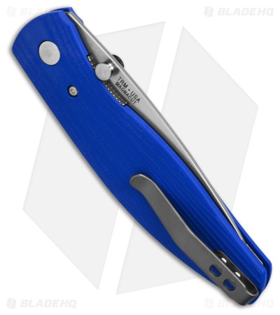 TRM Knives Atom Liner Lock Knife Royal Blue Sunburst G-10 (3.5" SW)