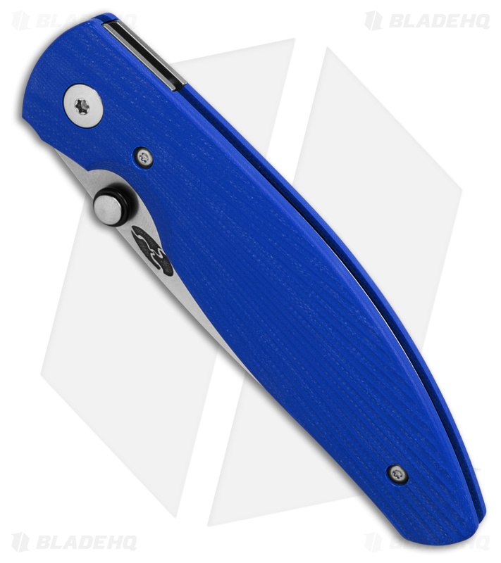 TRM Knives Atom Liner Lock Knife Royal Blue Sunburst G-10 (3.5" SW)