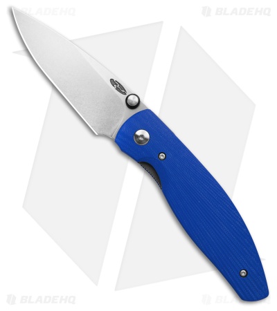 TRM Knives Atom Liner Lock Knife Royal Blue Sunburst G-10 (3.5" SW)