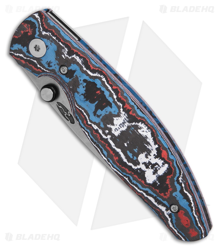 TRM Knives Atom Liner Lock Knife Star Spangled CamoCarbon (3.5" SW MagnaCut)