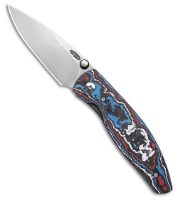 TRM Knives Atom Liner Lock Knife Star Spangled CamoCarbon (3.5" SW MagnaCut)