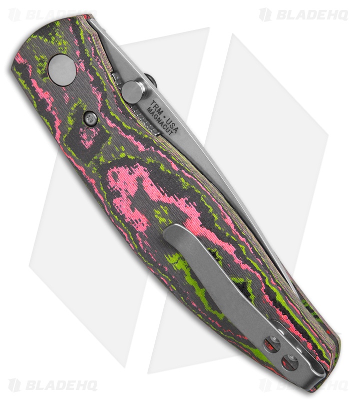 TRM Knives Atom Liner Lock Knife Watermelon Sugar CamoCarbon (3.5" SW MagnaCut)