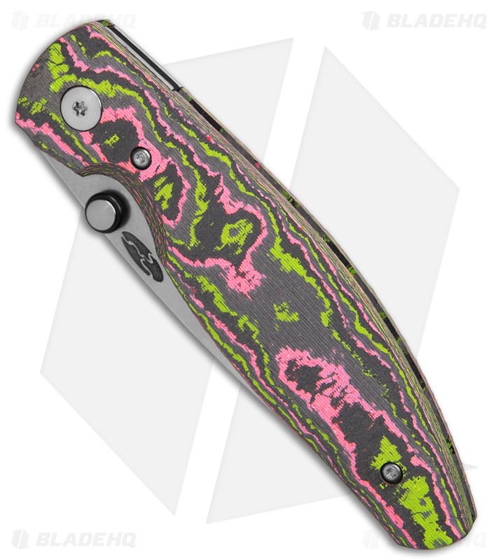 TRM Knives Atom Liner Lock Knife Watermelon Sugar CamoCarbon (3.5" SW MagnaCut)
