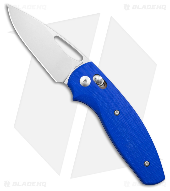 TRM Knives Bulldog Rev B River-LOK Knife Royal Blue G-10 (3" Bead Blasted)