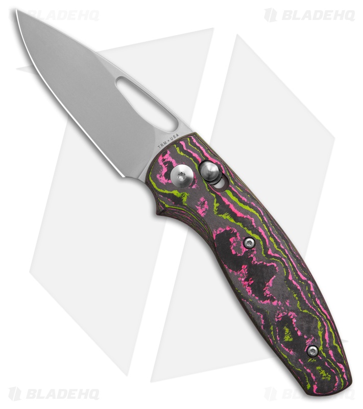 TRM Knives Bulldog Rev B River-LOK Knife Watermelon Camo Carbon Fiber (3" BB)