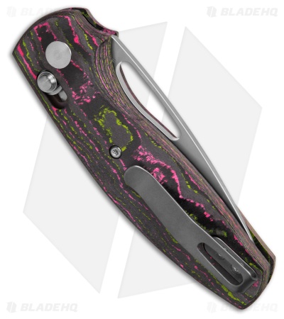 TRM Knives Bulldog Rev B River-LOK Knife Watermelon Camo Carbon Fiber (3" BB)