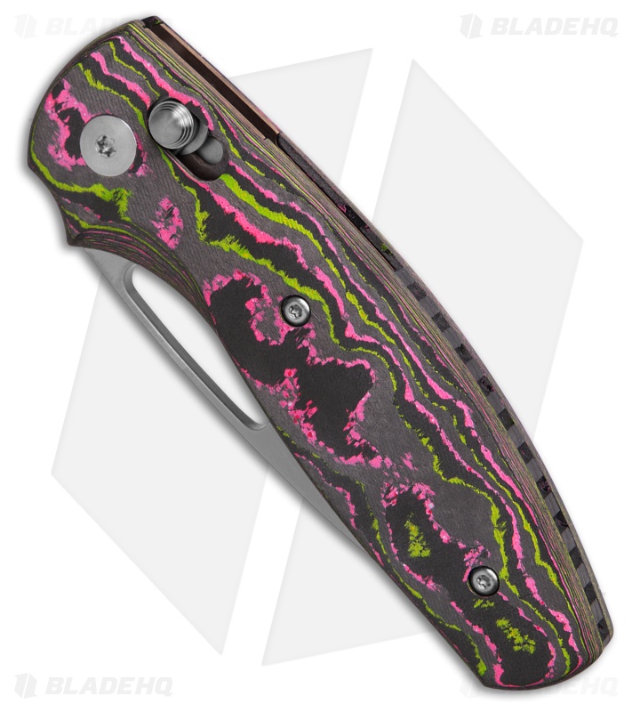 TRM Knives Bulldog Rev B River-LOK Knife Watermelon Camo Carbon Fiber (3" BB)