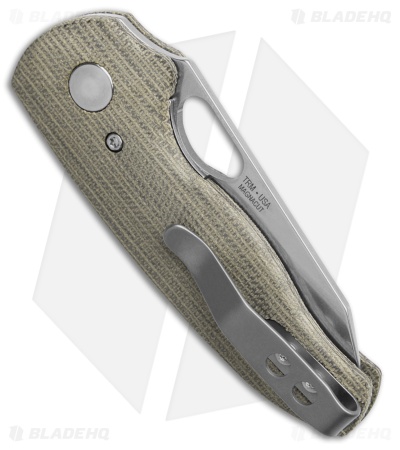 TRM Knives Holier Nerd Liner Lock Knife OD Green Micarta 3D (2.4" SW)
