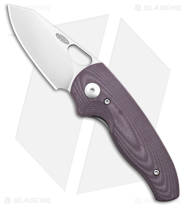 TRM Knives Holier Nerd Liner Lock Knife Popsicle Purple G-10 3D (2.4" SW)