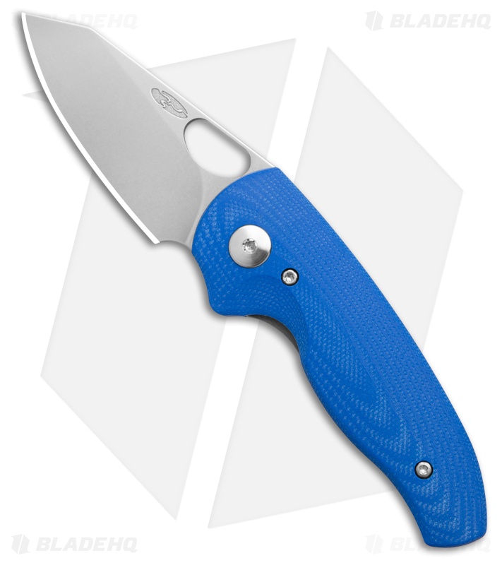 TRM Knives Holier Nerd Liner Lock Knife Royal Blue G-10 3D (2.4" SW)