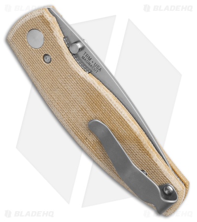 TRM Knives Neutron 2 Liner Lock Knife Natural Micarta Flat (3" SW)