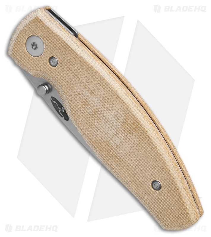 TRM Knives Neutron 2 Liner Lock Knife Natural Micarta Flat (3" SW)