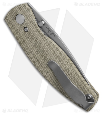 TRM Knives Neutron 2 Liner Lock Knife OD Green Micarta 3D (3" SW)