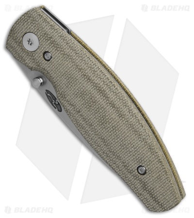 TRM Knives Neutron 2 Liner Lock Knife OD Green Micarta 3D (3" SW)
