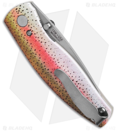 TRM Knives Neutron 2 Liner Lock Knife Rainbow Trout G-10 Flat (3" SW)