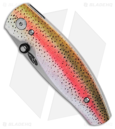 TRM Knives Neutron 2 Liner Lock Knife Rainbow Trout G-10 Flat (3" SW)