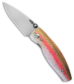 TRM Knives Neutron 2 Liner Lock Knife Rainbow Trout G-10 Flat (3" SW)