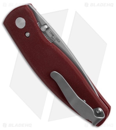 TRM Knives Neutron 2 Liner Lock Knife Ruby Red G-10 Textured (3" SW)