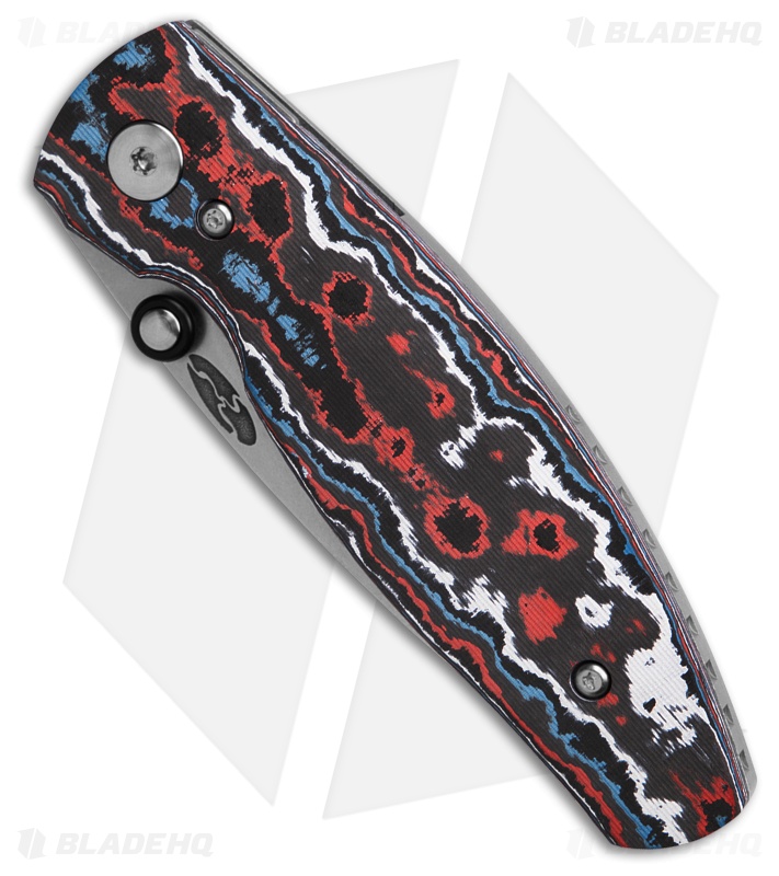 TRM Knives Neutron 2 Liner Lock Knife Star Spangled Fat Carbon 3D/Ti(3" SW)