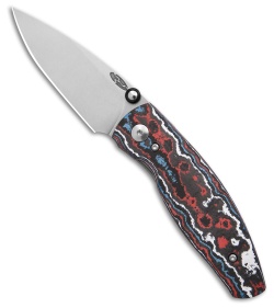 TRM Knives Neutron 2 Liner Lock Knife Star Spangled Fat Carbon 3D/Ti(3" SW)