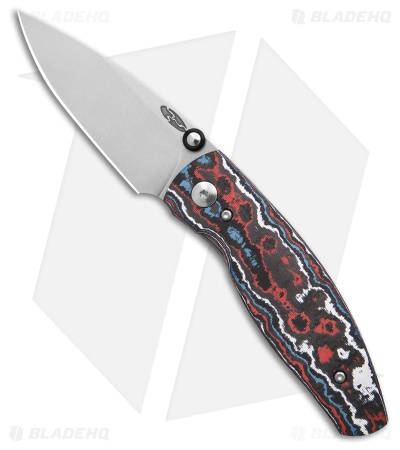 TRM Knives Neutron 2 Liner Lock Knife Star Spangled Fat Carbon 3D/Ti(3" SW)