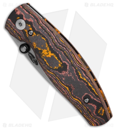 TRM Knives Neutron 2 Liner Lock Knife Sunset Orange Camo Carbon 3D (3" SW)