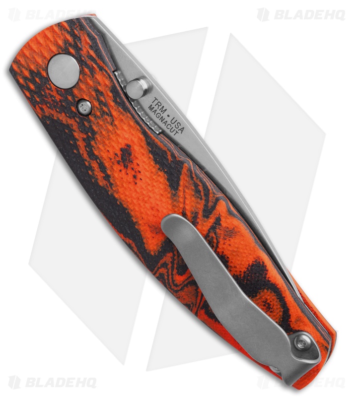 TRM Knives Neutron 2 Knife 3D Tangerine Tiger G-10