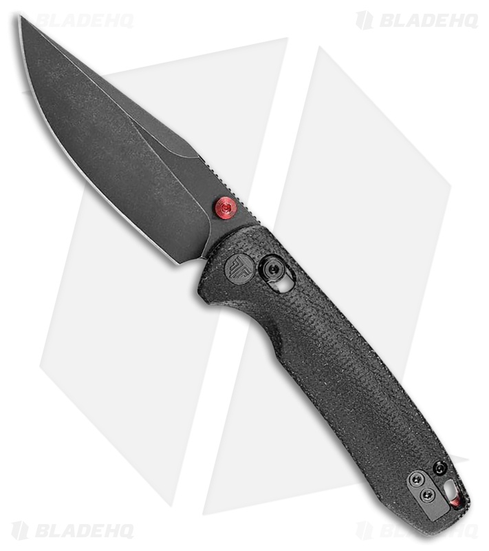 Trivisa Knives Butterfly Crossbar Lock Knife Black Micarta (2.99" Black SW)