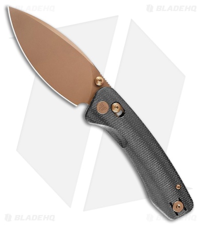 Trivisa Knives Koala Plus Crossbar Lock Knife Black Micarta (3" Rose Gold)