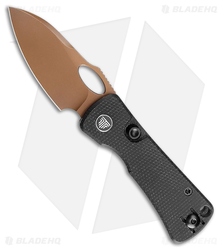 Trivisa Knives Andromeda Button Lock Knife Black Micarta (2.3" Rose Gold)
