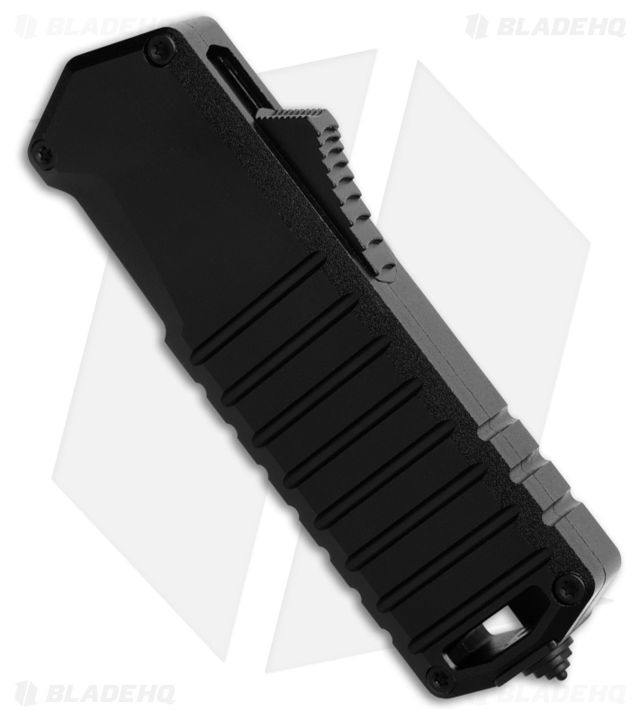 Tekto Knives A2 Badger OTF Automatic Knife Black Aluminum Tanto (Black)