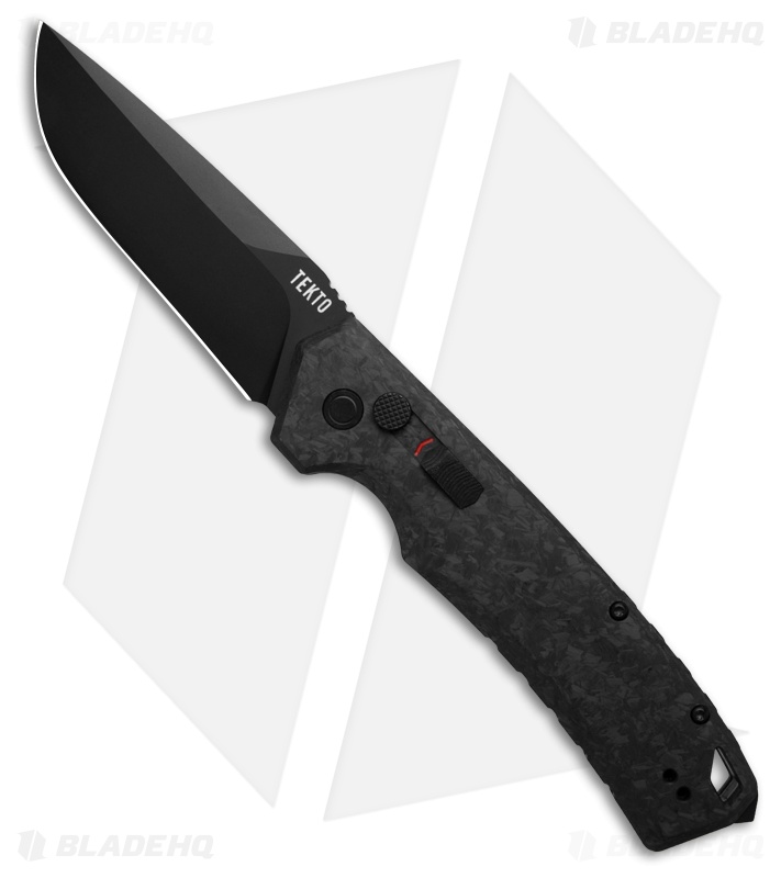 Tekto A3 Delta Drop Point Automatic Knife CF (3.6" Black)