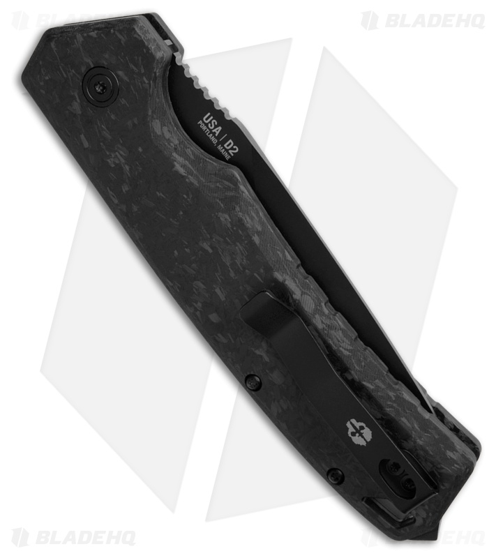 Tekto A3 Delta Drop Point Automatic Knife CF (3.6" Black)