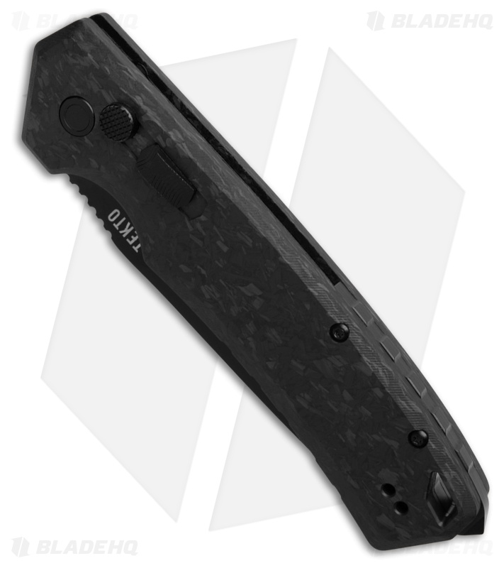 Tekto A3 Delta Drop Point Automatic Knife CF (3.6" Black)
