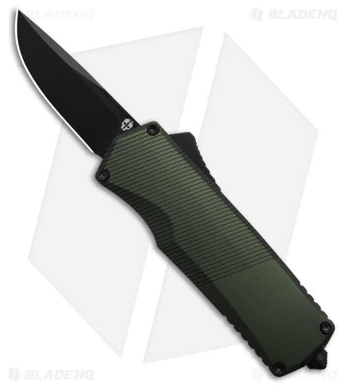 Tekto Knives A5 Spry Mini OTF Automatic Knife OD Green Aluminum (1.9" Black)