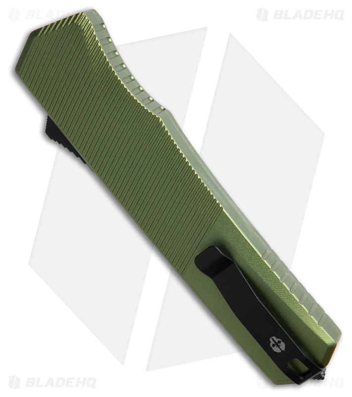 Tekto Knives A5 Spry OTF Automatic Knife OD Green Aluminum (3.5" Black)