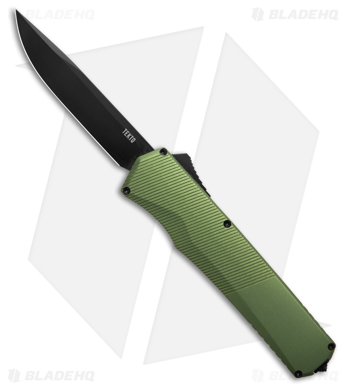 Tekto Knives A5 Spry OTF Automatic Knife OD Green Aluminum (3.5" Black)