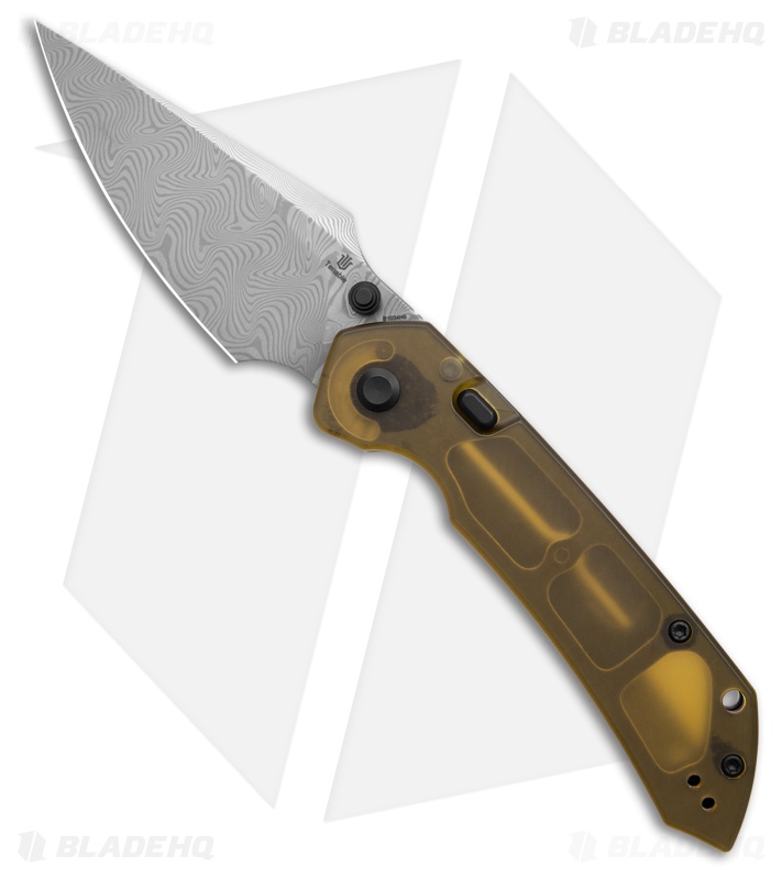 Tenable Fenrir Top Liner Lock Knife Amber Ultem (3.4" Damascus)