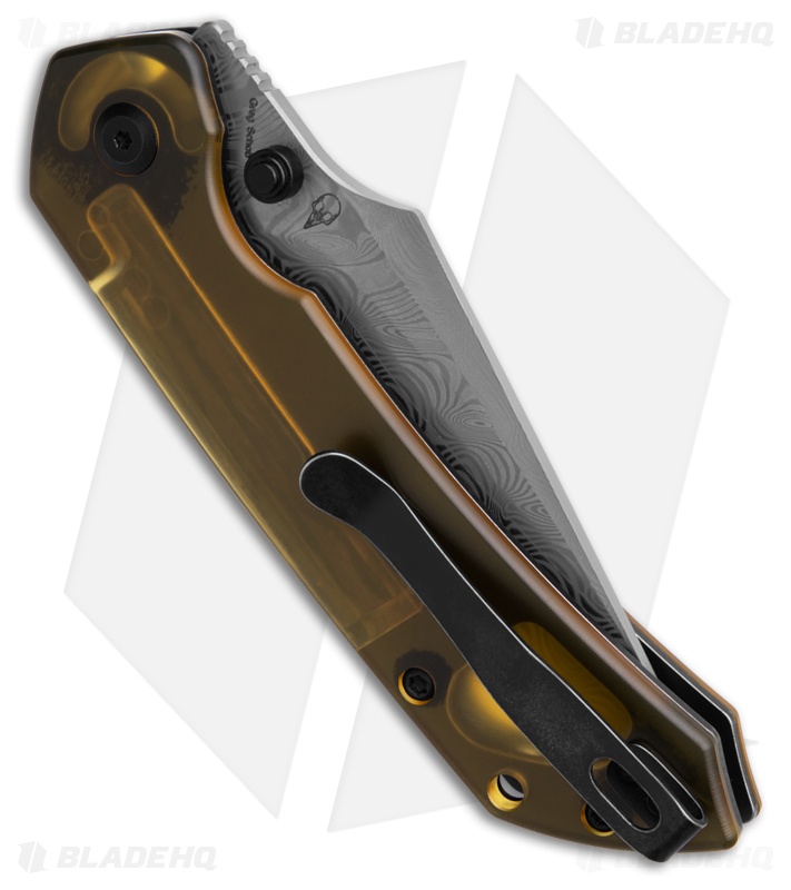 Tenable Fenrir Top Liner Lock Knife Amber Ultem (3.4" Damascus)