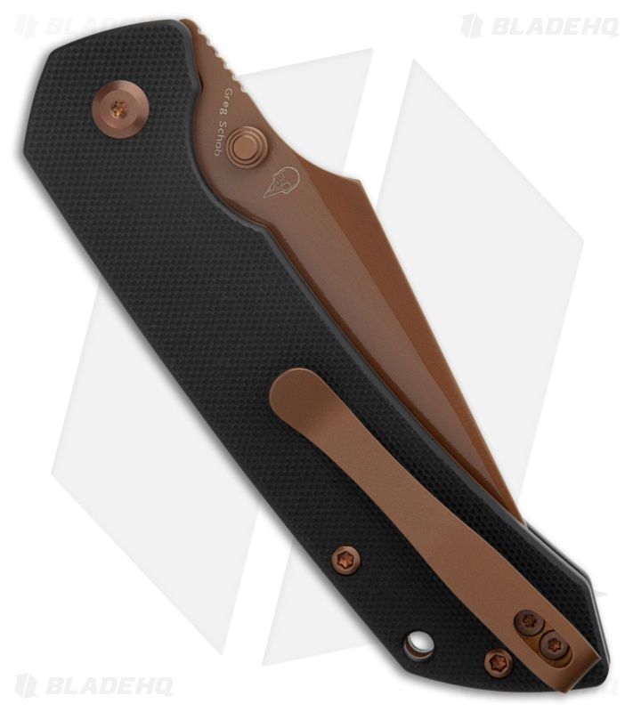 Tenable Knives Fenrir Black G-10 Drop Point Rose Gold 14C28N