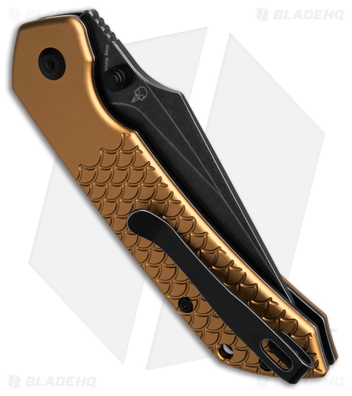 Tenable Fenrir Top Liner Lock Knife Bronze Al Fishscale (3.4" Black SW)