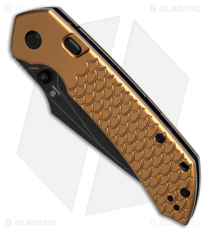 Tenable Fenrir Top Liner Lock Knife Bronze Al Fishscale (3.4" Black SW)