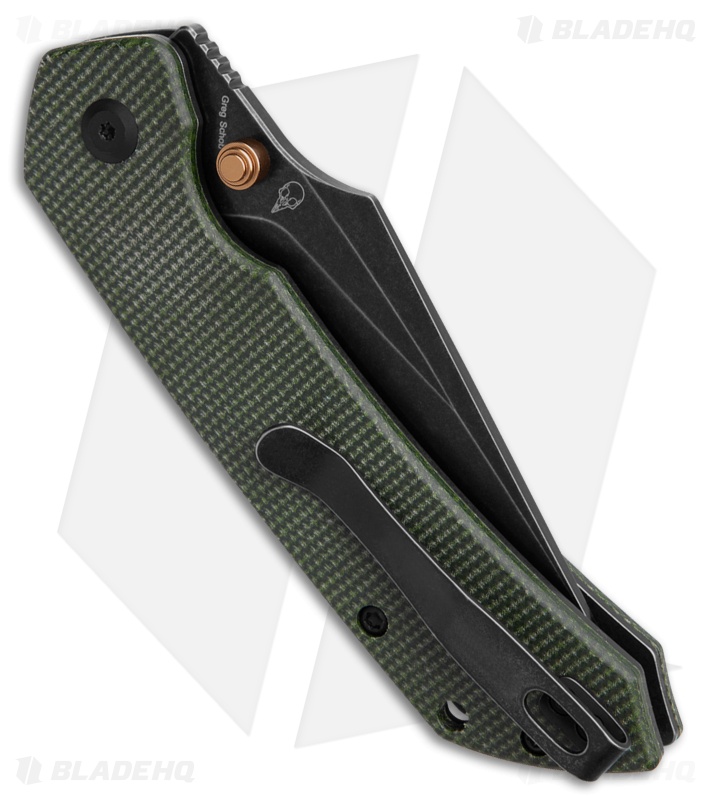 Tenable Fenrir Top Liner Lock Knife Green Micarta (3.4" Black SW)