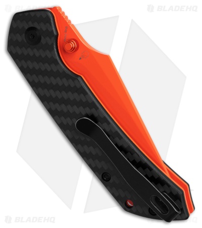 Tenable Fenrir Top Liner Lock Knife Twill Carbon Fiber Handle (3.4" Orange)