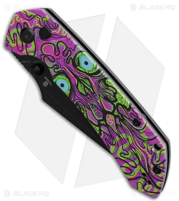 Tenable Fenrir Button Lock Knife Undead Jade G-10 Black SW