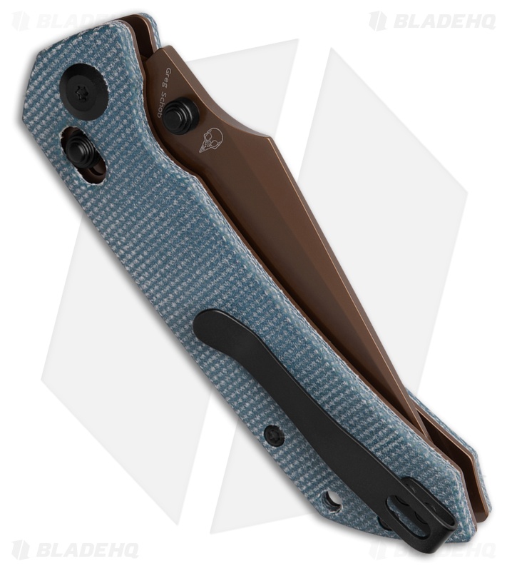 Tenable Fenrir Crossbar Lock Knife Blue Micarta