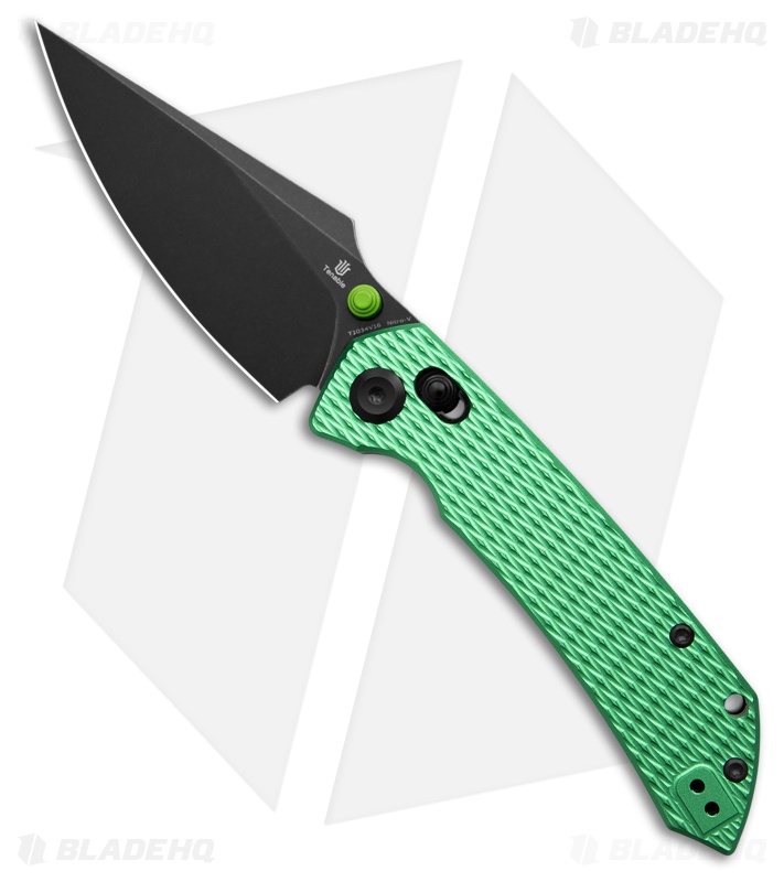 Tenable Fenrir Crossbar Lock Knife Green Diamond Al Black SW